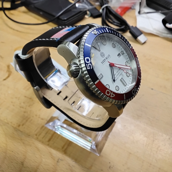 Deep Blue 1000 USA Presicion Diver Seiko NH35 Automatic Men's Watch Pepsi Dial - Picture 4 of 14